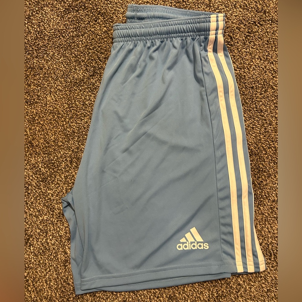 Adidas Men's Light Blue Athletic Shorts